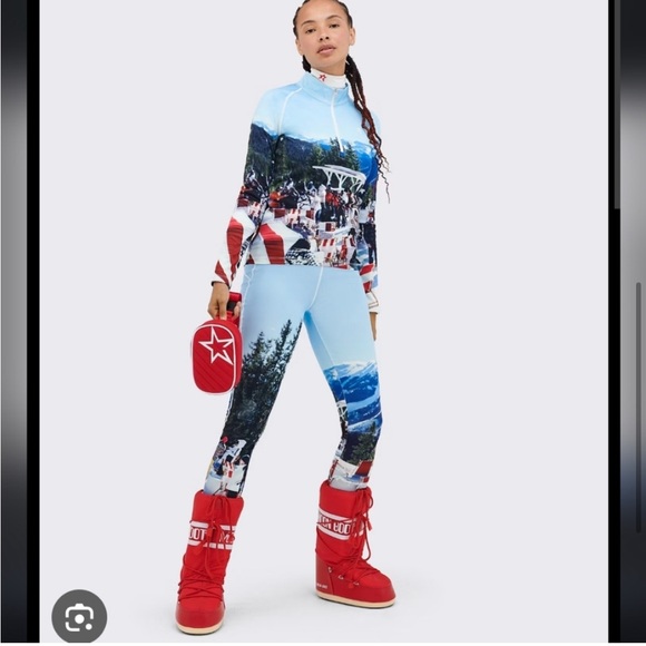 Perfect Moment Dede Johnsyon Party half zip top long sleeve Base Layer XS $250 - Picture 5 of 5